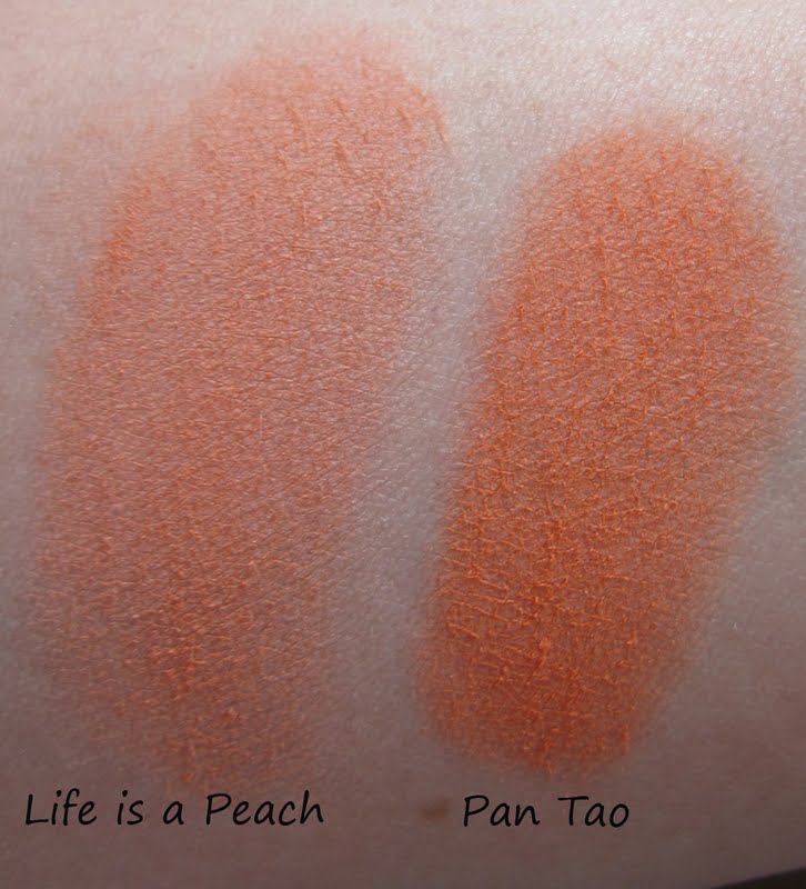 Sleek "Life's a Peach" vs. "Pan Tao" (vs. MAC Melba & MNY "301