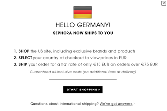Sephora-Versand-Deutschland