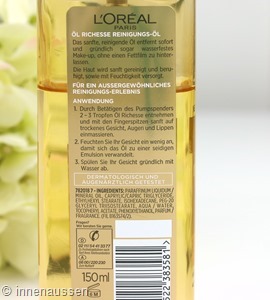 Loreal-Reinigungsöl-Inhaltsstoffe