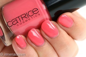 Catrice 110 Orange County Swatch Innen Aussen