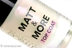 Catrice Matt and More Top Coat Innen Aussen