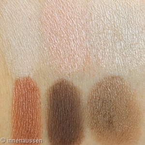 Maybelline The blushed Nudes Lidschattenpalette Swatches Innen Aussen