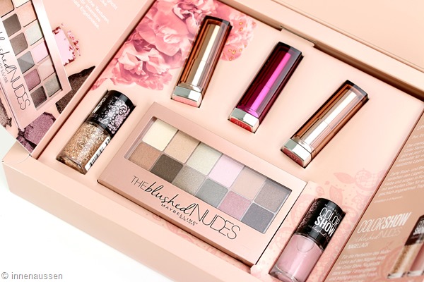 Review Maybelline The Blushed Nudes Lidschatten Innen Aussen