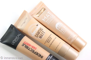 Maybelline Dream Samtig Matt Foundation Innen Ausen Vergleich