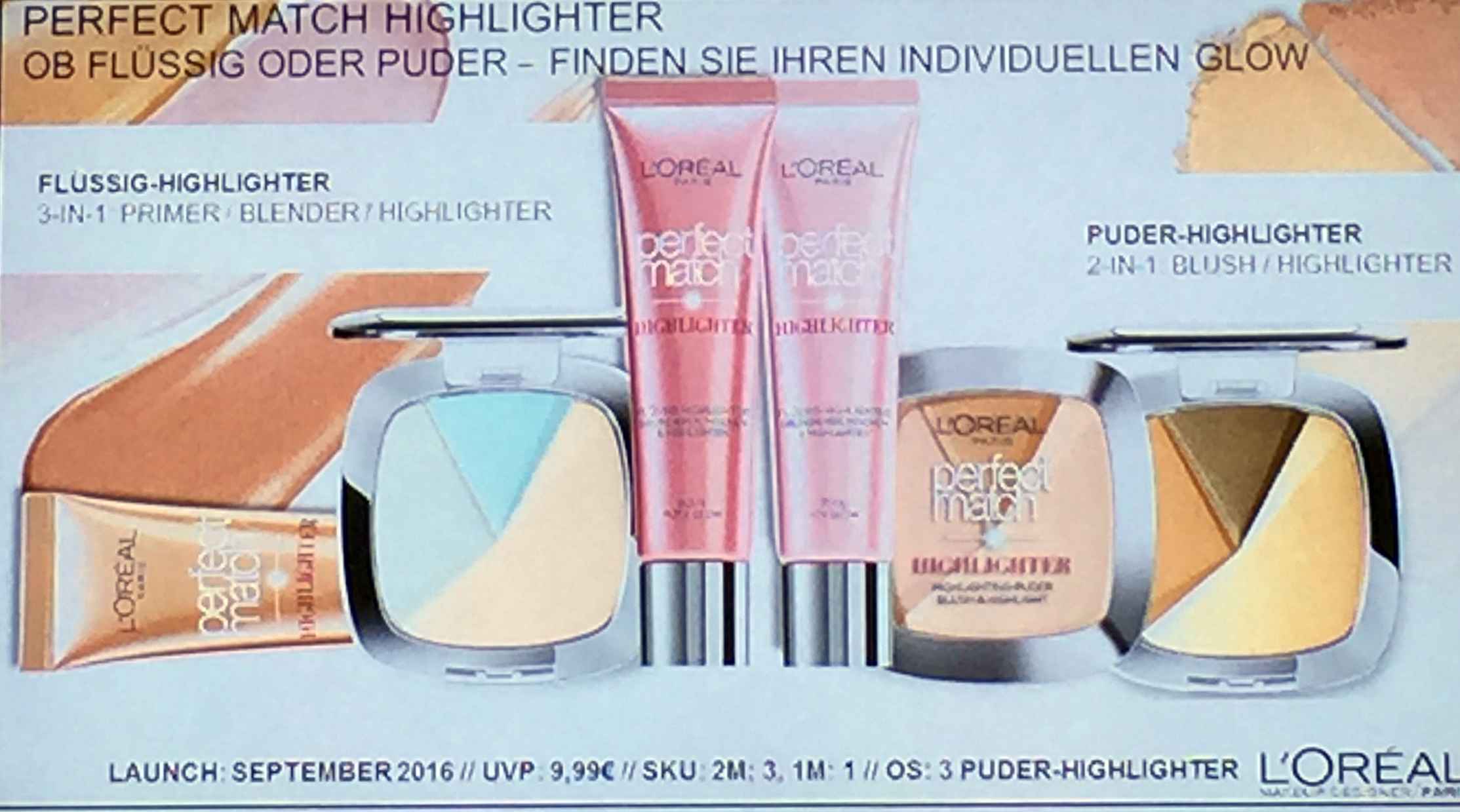 Loreal Perfect Match Highlighter Sortiment