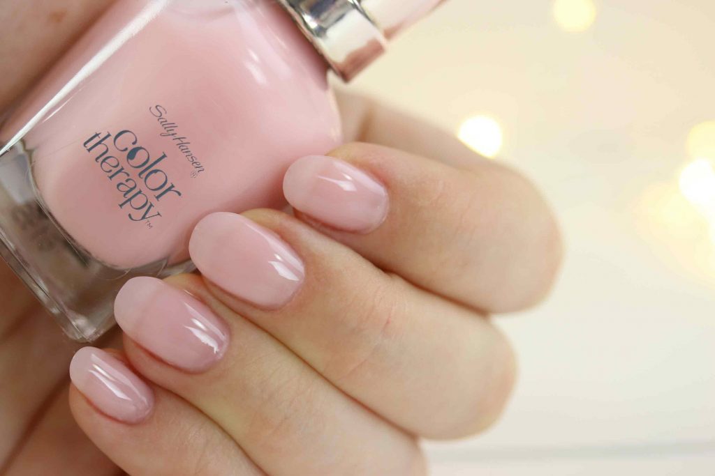 4. Sally Hansen Color Therapy Nail Polish - Rosy Quartz - wide 6