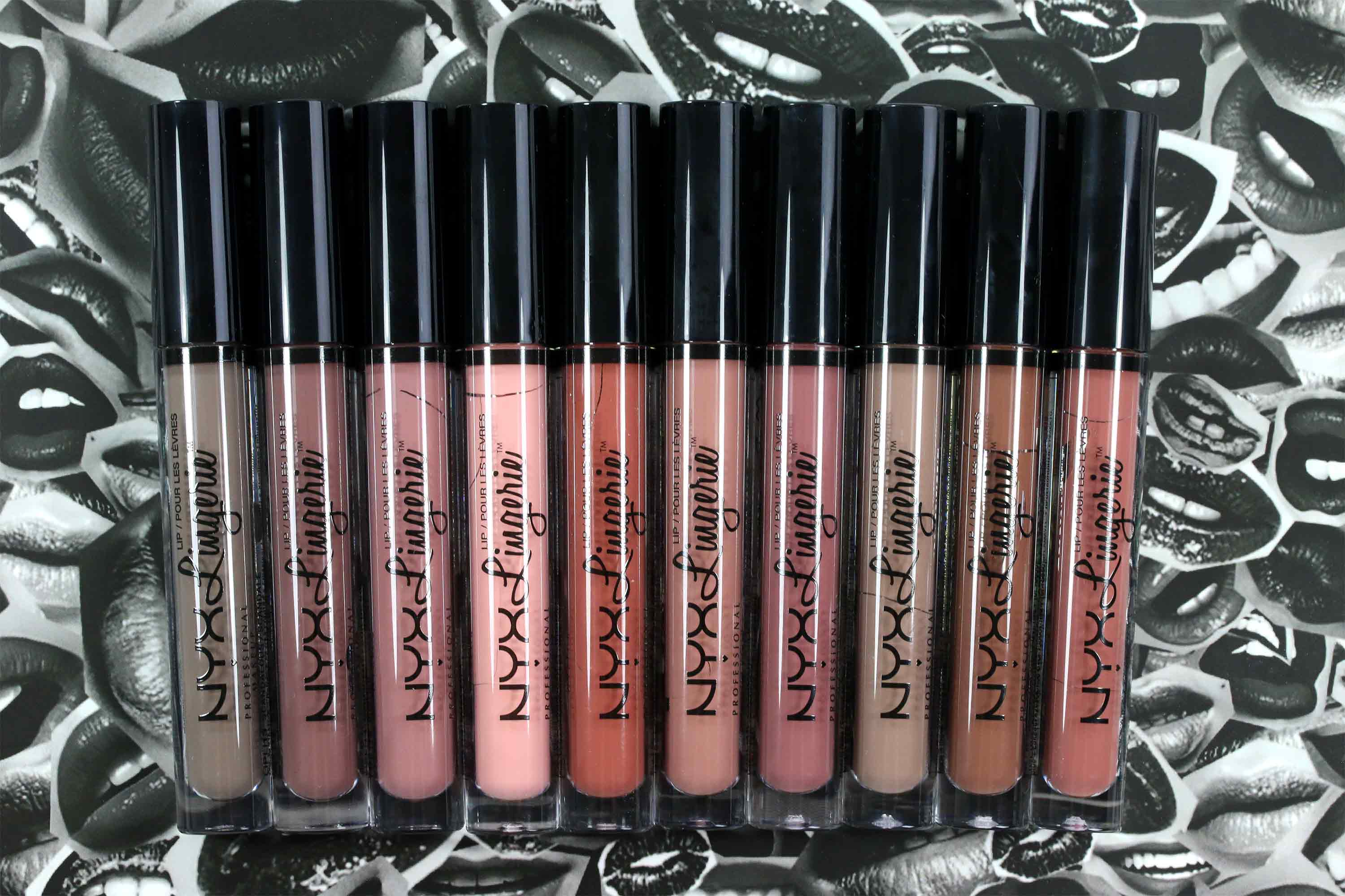 Nyx lingerie. Тени НИКС Линжери. Lid lingerie Matte.