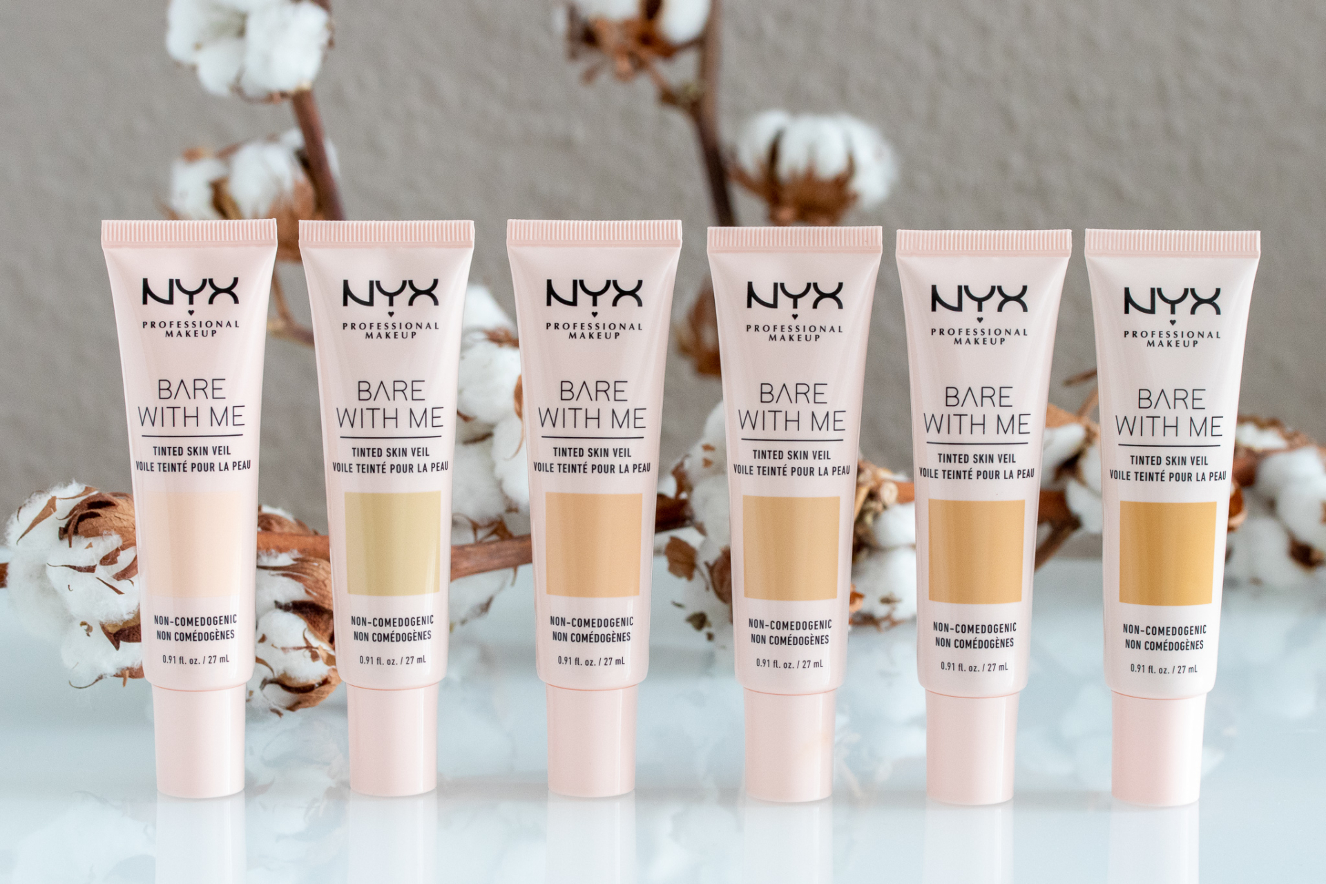 Nyx Bare With Me Skin Veil Swatches