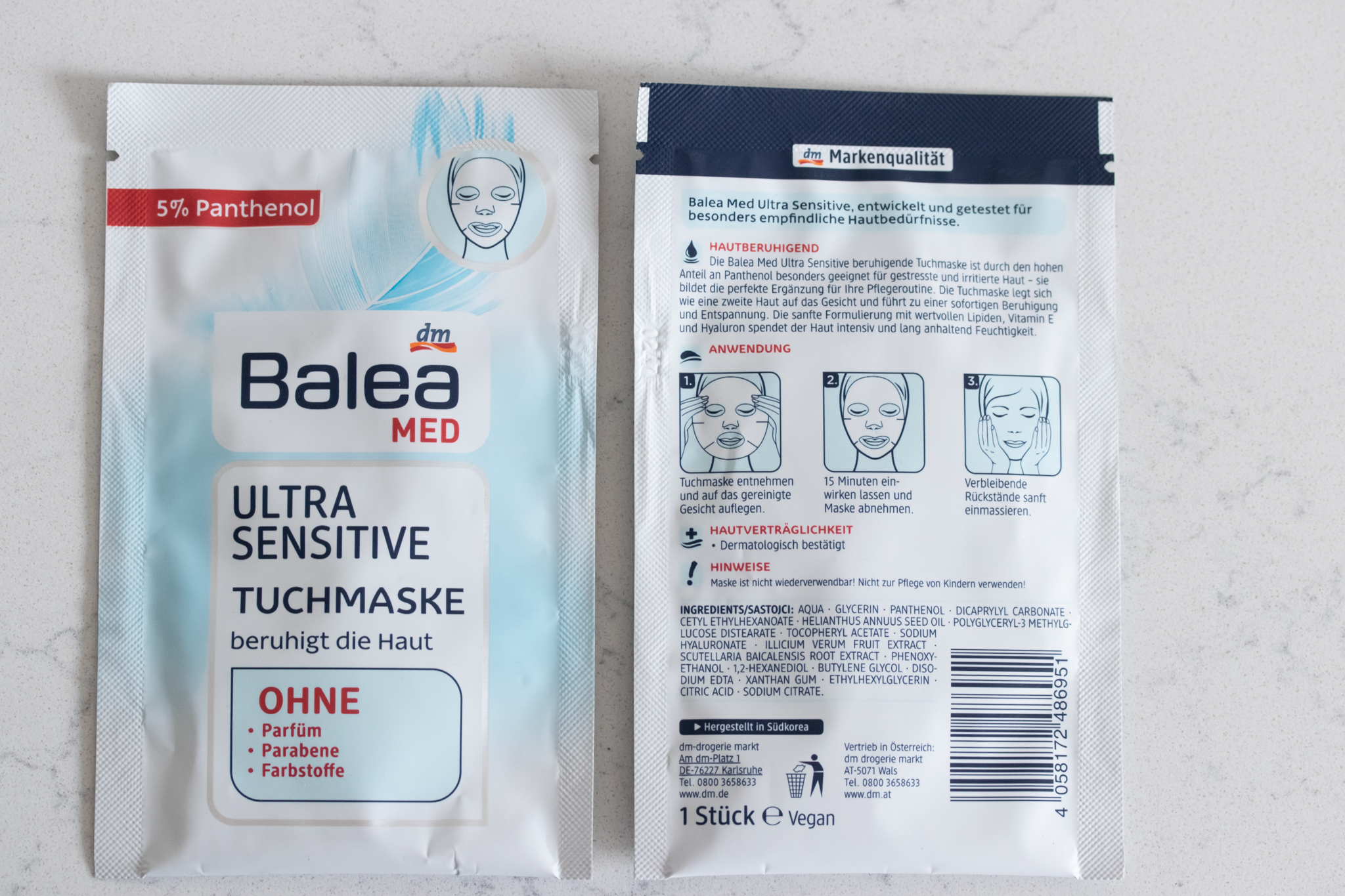 Ausprobiert Balea Med Ultra Sensitive Tuchmaske Innenaussen