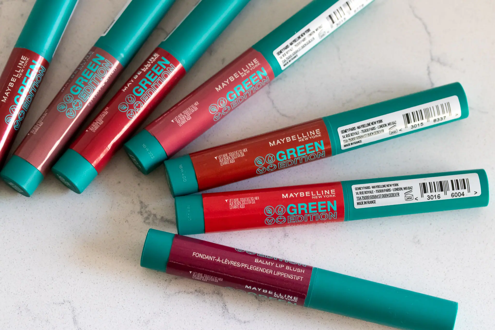 Rouge à Lèvres Maybelline Green Edition 010 Lagoon - Teinte Rose Hydratante - Neuf, Fabriqué En France